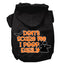 Halloween Pet, Dog & Cat Hoodie Screen Printed, "Don't Scare Me, I Poop Easily"