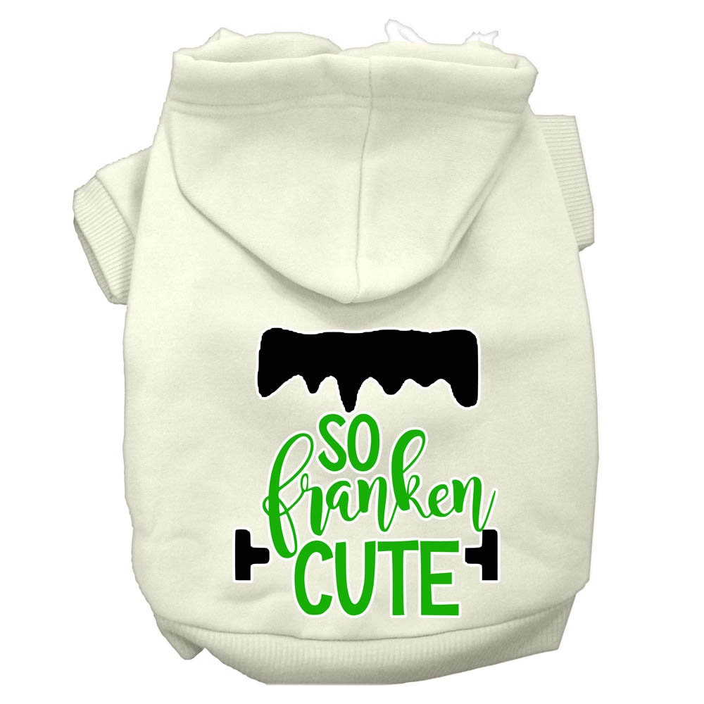 Halloween Pet, Dog & Cat Hoodie Screen Printed, "So Franken Cute"