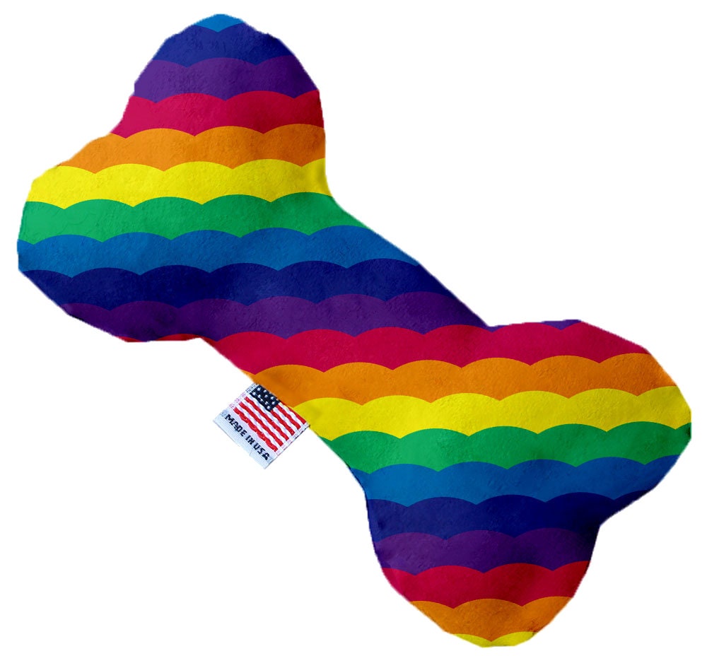 Pet and Dog Plush Heart or Bone Toy, "Rainbow Pride Group" (Available in different sizes, and 7 different pattern options!)