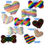 Pet and Dog Plush Heart or Bone Toy, "Rainbow Pride Group" (Available in different sizes, and 7 different pattern options!)