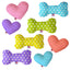 Pet and Dog Plush Heart or Bone Toy, "Polka Dots Group" (Available in different sizes, and 6 different pattern options!)