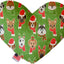 Christmas Pet and Dog Plush Heart or Bone Toy,  "Holiday Friends Group" (Available in different sizes, and 7 different patterns!)