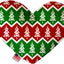 Christmas Pet and Dog Plush Heart or Bone Toy, "Classy Christmas Group" (Available in different sizes and 6 different patterns!)