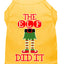 Christmas Pet Dog & Cat Shirt Screen Printed, "The Elf Did It"