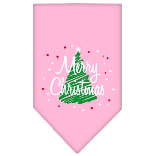 Christmas Pet and Dog Bandana Screen Printed, "Scribble Merry Christmas"