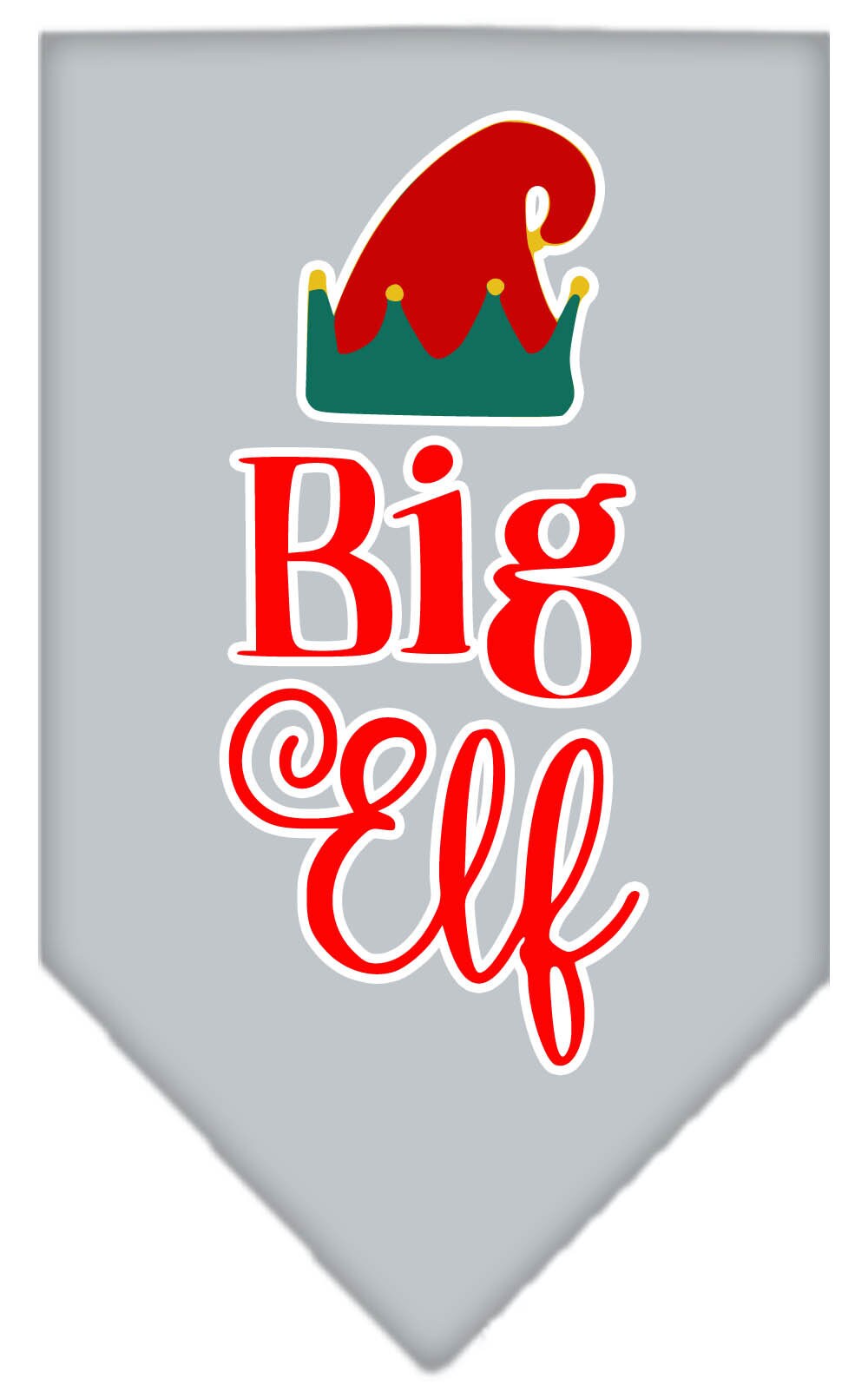 Christmas Pet and Dog Bandana Screen Printed, "Big Elf"