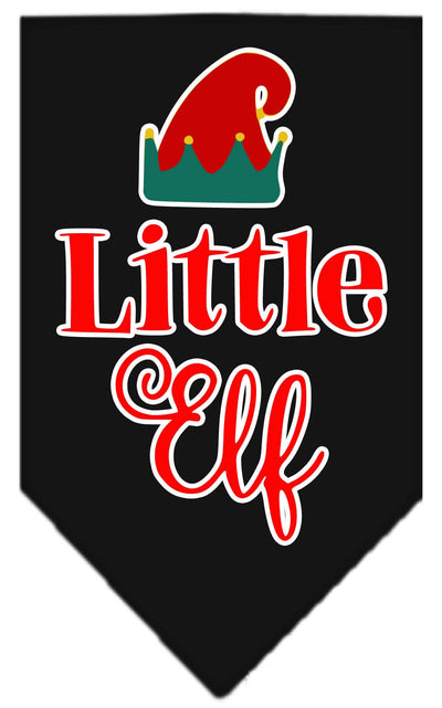 Christmas Pet and Dog Bandana Screen Printed, "Little Elf"