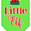 Christmas Pet and Dog Bandana Screen Printed, "Little Elf"