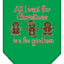 Christmas Pet and Dog Bandana Screen Printed, "All I Want For Christmas Is A Few Good Men"