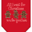 Christmas Pet and Dog Bandana Screen Printed, "All I Want For Christmas Is A Few Good Men"