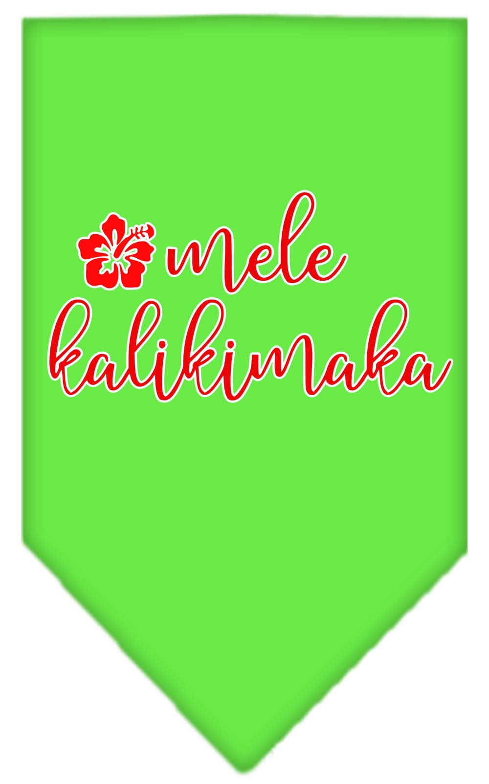 Christmas Pet and Dog Bandana Screen Printed, "Mele Kalikimaka"