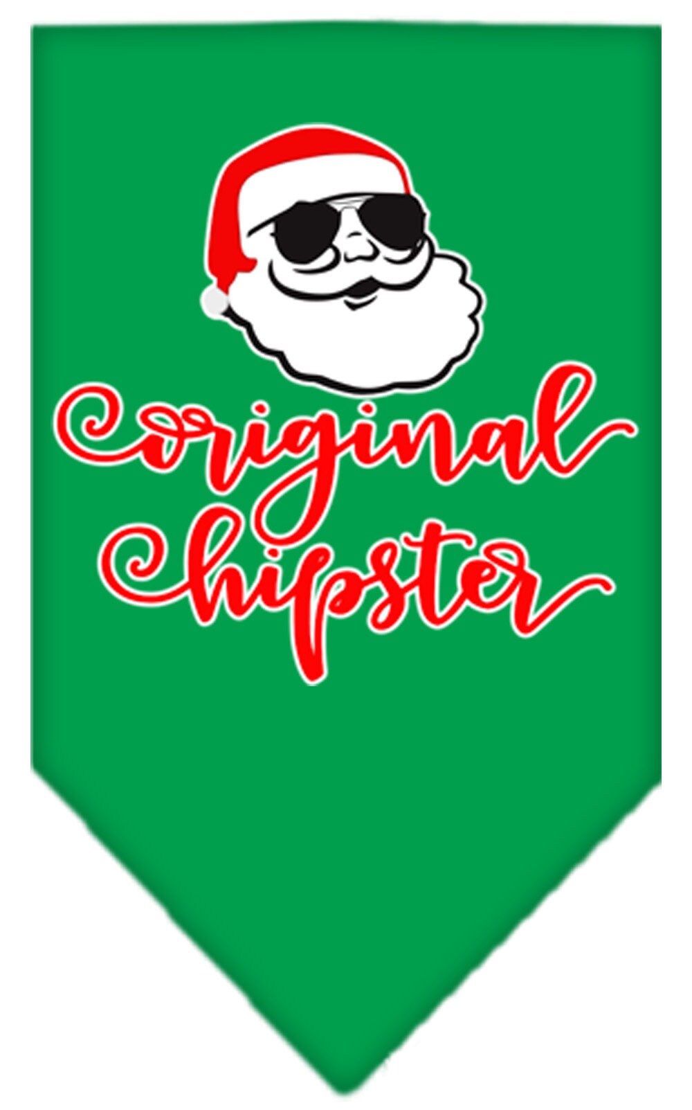 Christmas Pet and Dog Bandana Screen Printed, "Original Hipster"