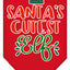 Christmas Pet and Dog Bandana Screen Printed, "Santa's Cutest Elf"