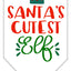 Christmas Pet and Dog Bandana Screen Printed, "Santa's Cutest Elf"