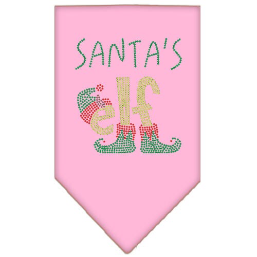 Christmas Pet and Dog Bandana Rhinestone, "Santa's Elf"