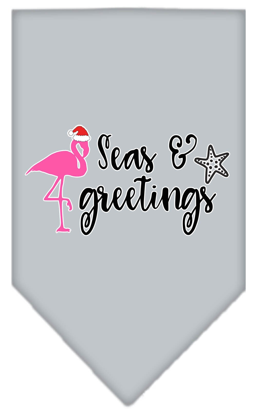 Christmas Pet and Dog Bandana Screen Printed, "Seas & Greetings"