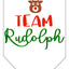 Christmas Pet and Dog Bandana Screen Printed, "Team Rudolph"