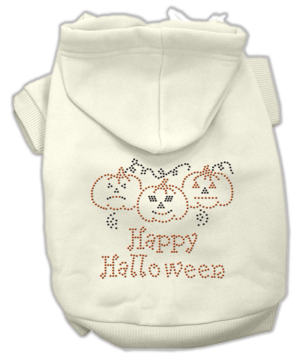 Halloween Pet Dog & Cat Hoodie Rhinestone, "Happy Halloween"