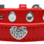 Dog, Puppy & Pet Widget Fashion Collar, "Clear Crystal Heart"