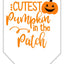 Halloween Pet and Dog Bandana Screen Printed, "Cutest Pumpkin In The Patch"