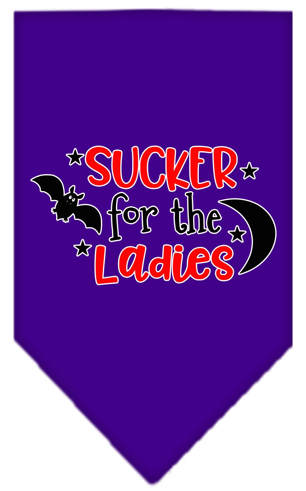 Halloween Pet and Dog Bandana Screen Printed, "Sucker For The Ladies"