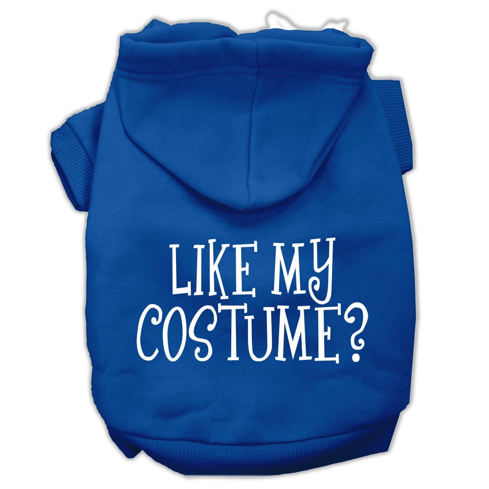 Halloween Pet, Dog & Cat Hoodie Screen Printed, "Like My Costume?"