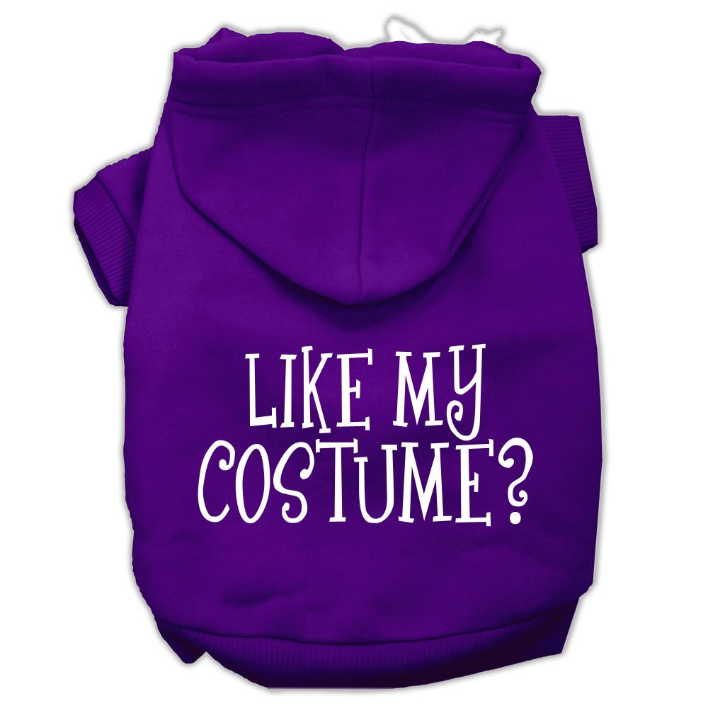 Halloween Pet, Dog & Cat Hoodie Screen Printed, "Like My Costume?"