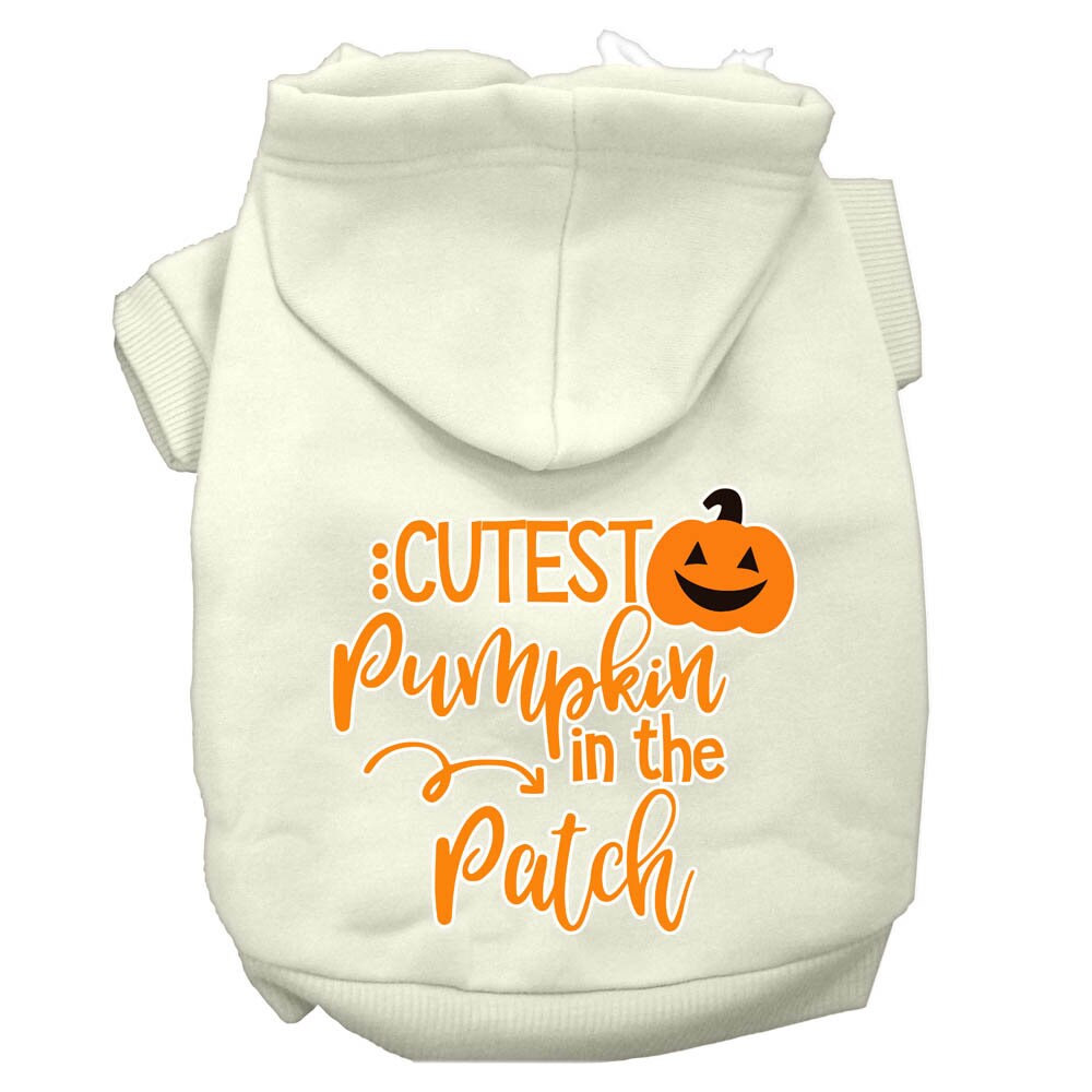 Halloween Pet, Dog & Cat Hoodie Screen Printed, "Cutest Pumpkin In The Patch"