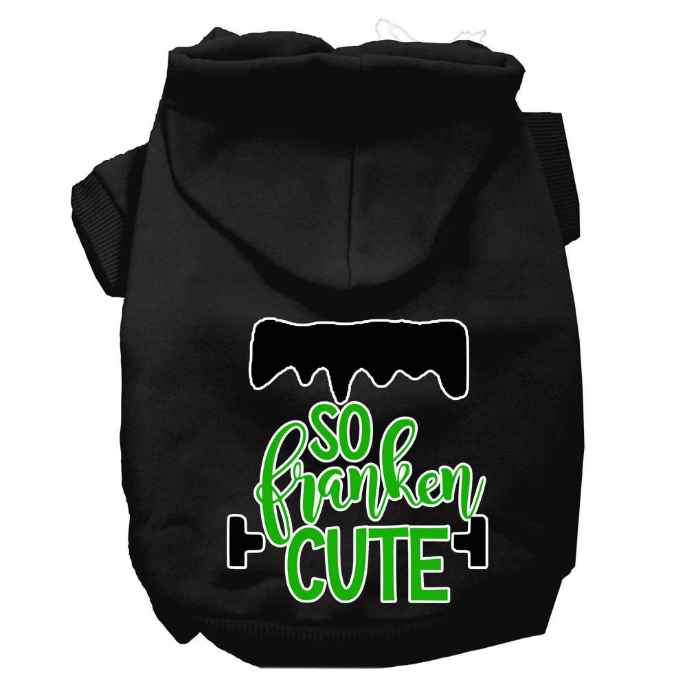 Halloween Pet, Dog & Cat Hoodie Screen Printed, "So Franken Cute"