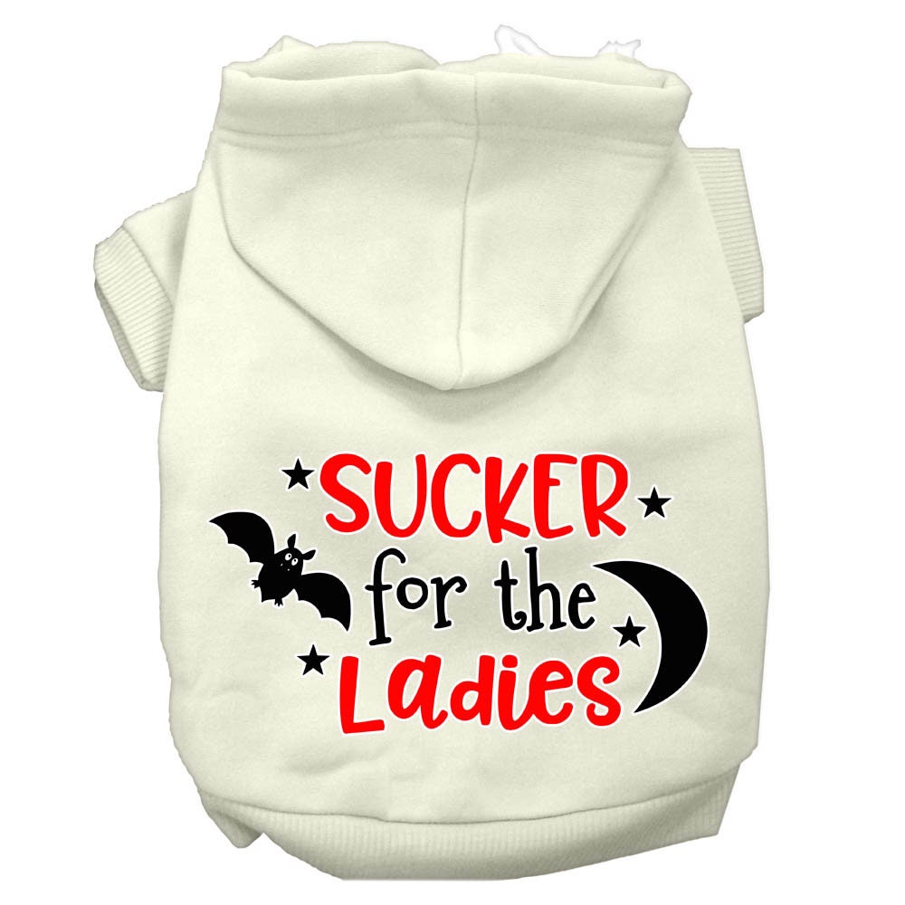 Halloween Pet, Dog & Cat Hoodie Screen Printed, "Sucker For The Ladies"