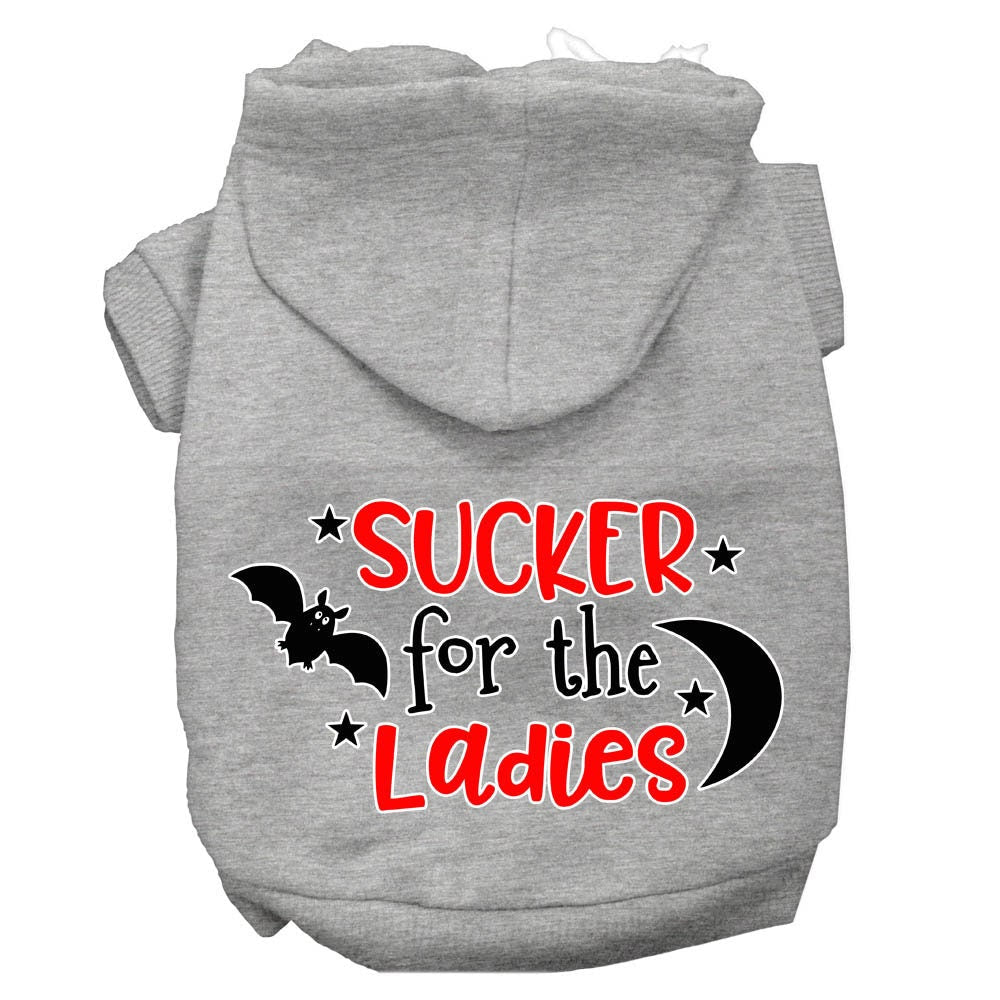 Halloween Pet, Dog & Cat Hoodie Screen Printed, "Sucker For The Ladies"