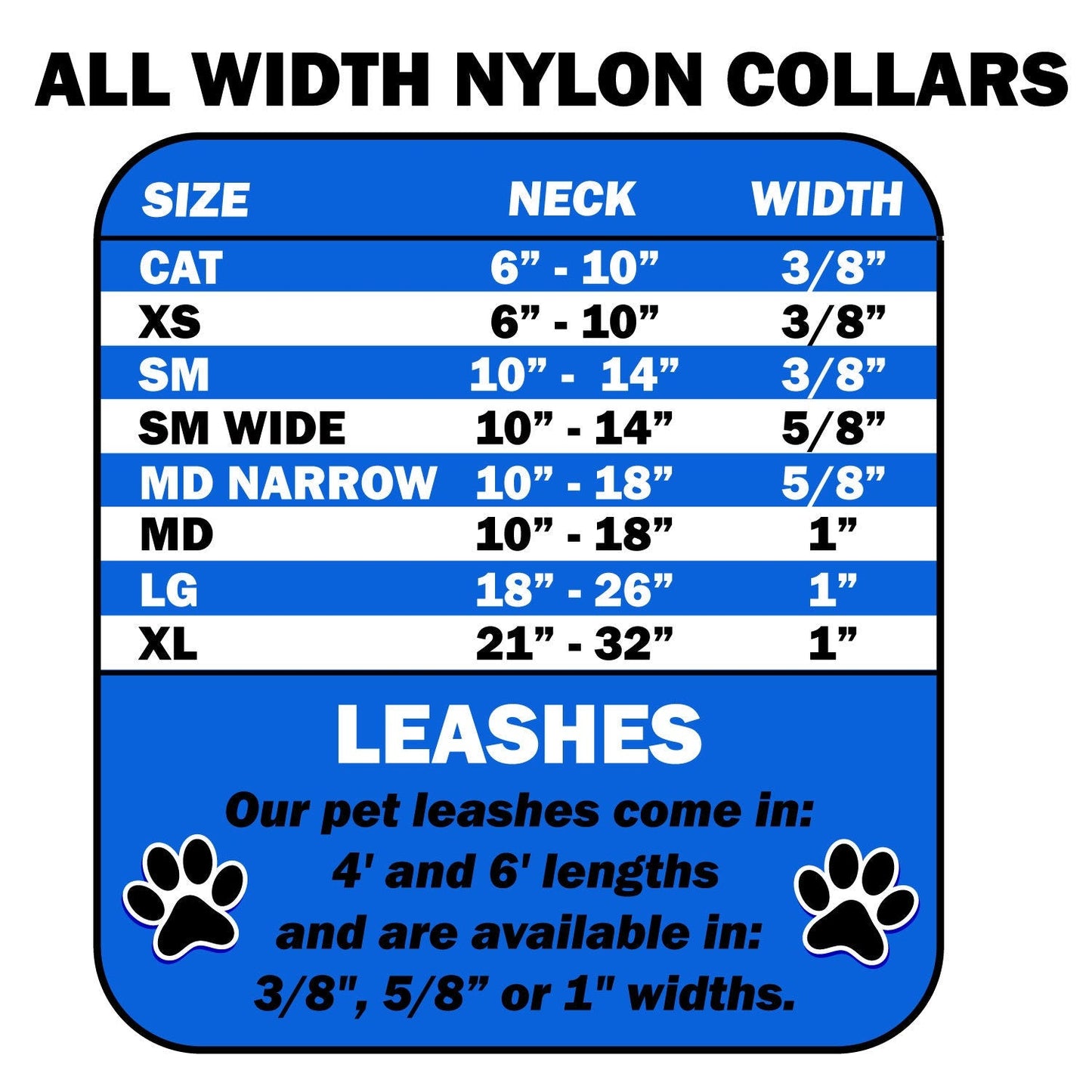 Pet Dog & Cat Nylon Collar or Leash, "Aqua Moustaches"