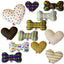 Pet and Dog Plush Heart or Bone Toy, "Mardi Gras Group" (Available in different sizes, and 10 different pattern options!)