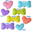 Pet and Dog Plush Heart or Bone Toy, "Polka Dots Group" (Available in different sizes, and 6 different pattern options!)