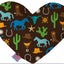 Pet and Dog Plush Heart or Bone Toy, "Fiesta Group" (Available in different sizes, and 5 different pattern options!)