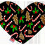 Christmas Pet and Dog Plush Heart or Bone Toy, "Candy Cane Lane Group" (Available in different sizes and 8 different patterns!)