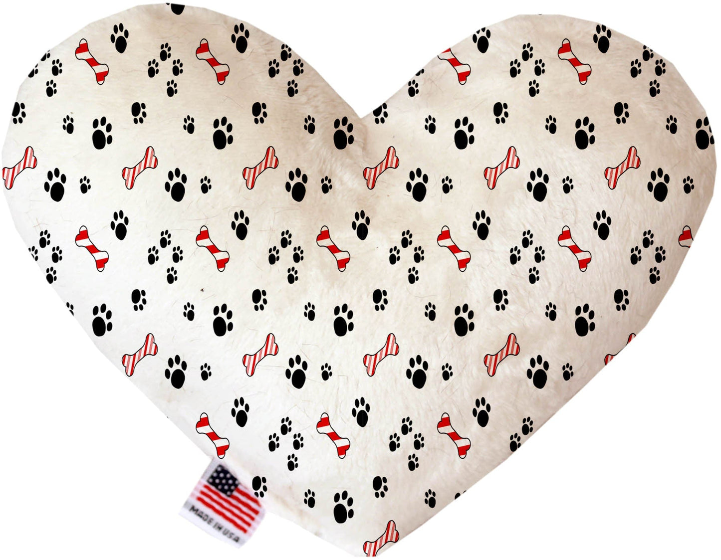 Pet and Dog Plush Heart or Bone Toy, "Valentine's Day Group" (Available in different sizes, and 8 different pattern options!)