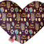 Pet and Dog Plush Heart or Bone Toy, "Hanukkah Group" (Available in different sizes, and 8 different pattern options!)