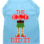 Christmas Pet Dog & Cat Shirt Screen Printed, "The Elf Did It"