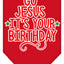 Christmas Pet and Dog Bandana Screen Printed, "Go Jesus, It's Your Birthday"