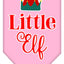 Christmas Pet and Dog Bandana Screen Printed, "Little Elf"