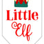 Christmas Pet and Dog Bandana Screen Printed, "Little Elf"