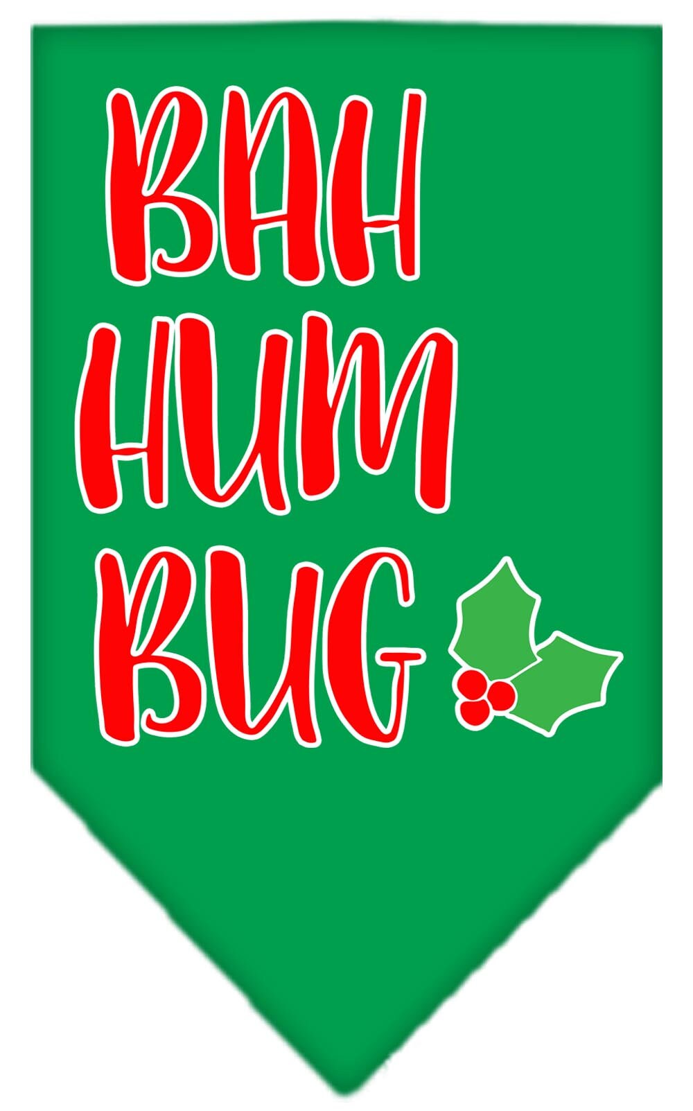 Christmas Pet and Dog Bandana Screen Printed, "Bah Humbug"