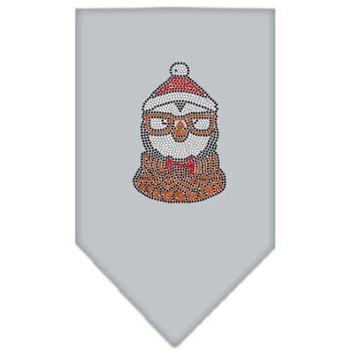 Christmas Pet and Dog Bandana Rhinestone, "Hipster Penguin"