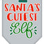 Christmas Pet and Dog Bandana Screen Printed, "Santa's Cutest Elf"