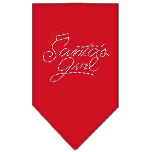 Christmas Pet and Dog Bandana Rhinestone, "Santa's Girl"