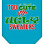 Christmas Pet and Dog Bandana Screen Printed, "Too Cute For Ugly Sweaters"