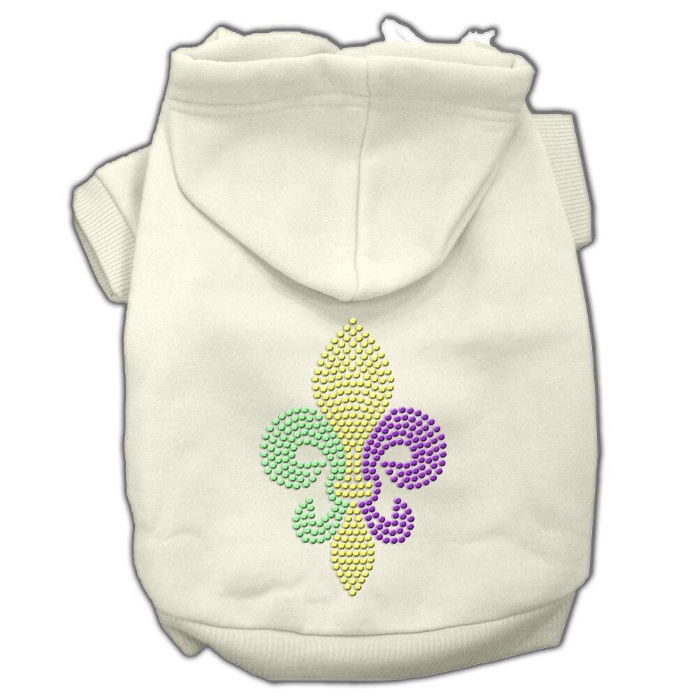 Pet, Dog & Cat Hoodie Rhinestone, "Mardi Gras Fleur De Lis"