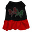 Christmas Pet Dog & Cat Dress Rhinestone, "Christmas Bows"