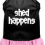 Dog Dress, Pet Dog & Cat Dress Screen Printed, "Shed Happens"